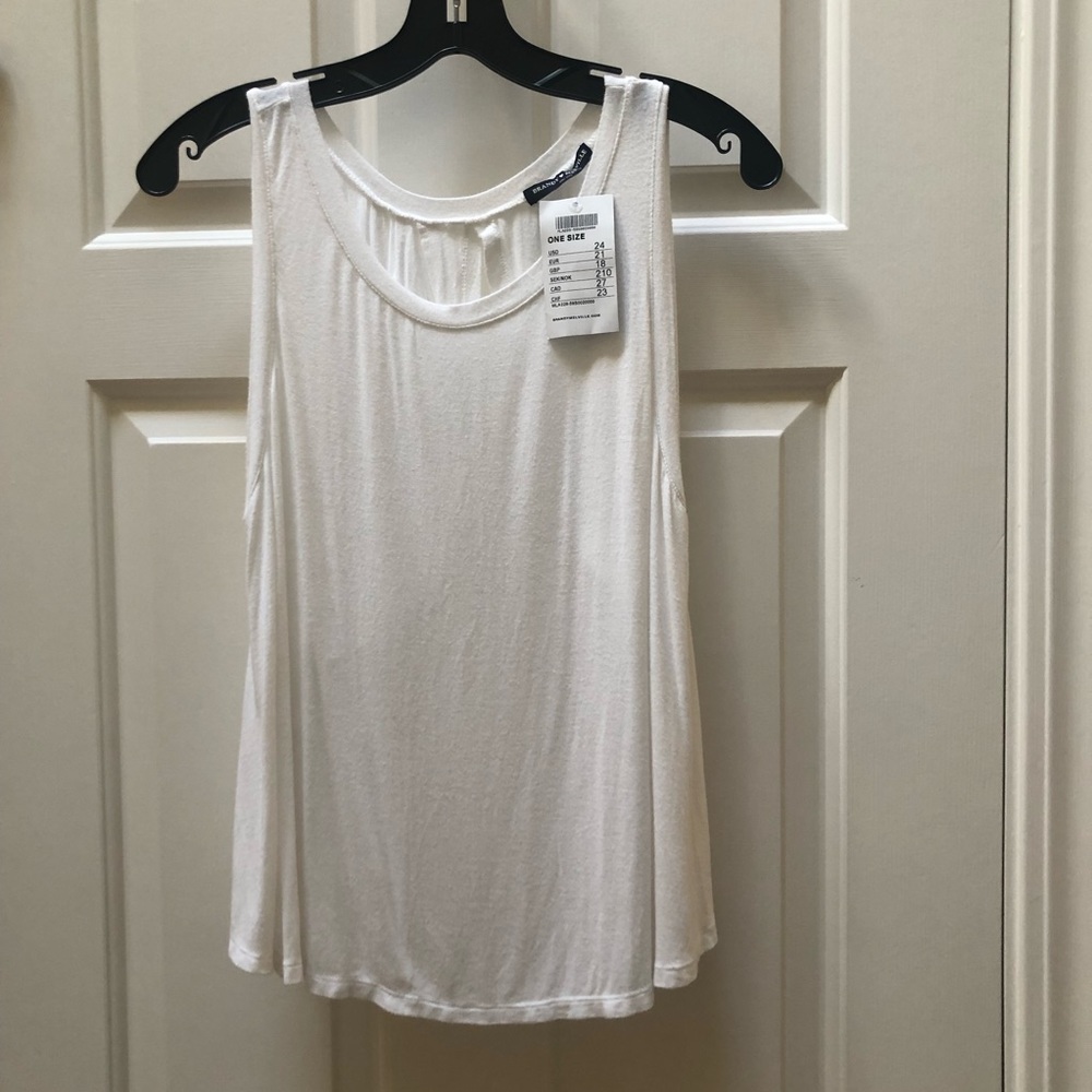 Brandy Melville White Sleeveless Top
